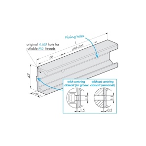 958 - C-shaped guide profile